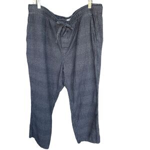 J. Crew Mens Pajama Pants Extra Large XL Gray‎ Cotton Fleece Drawstring Pockets